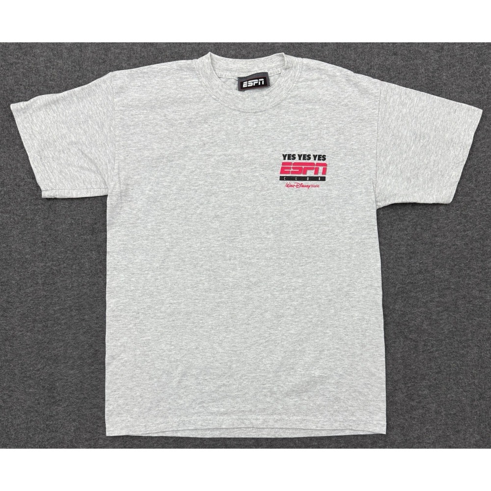 Vintage ESPN Club Shirt Womens XL Gray Walt Disney World Sports Crew Tee